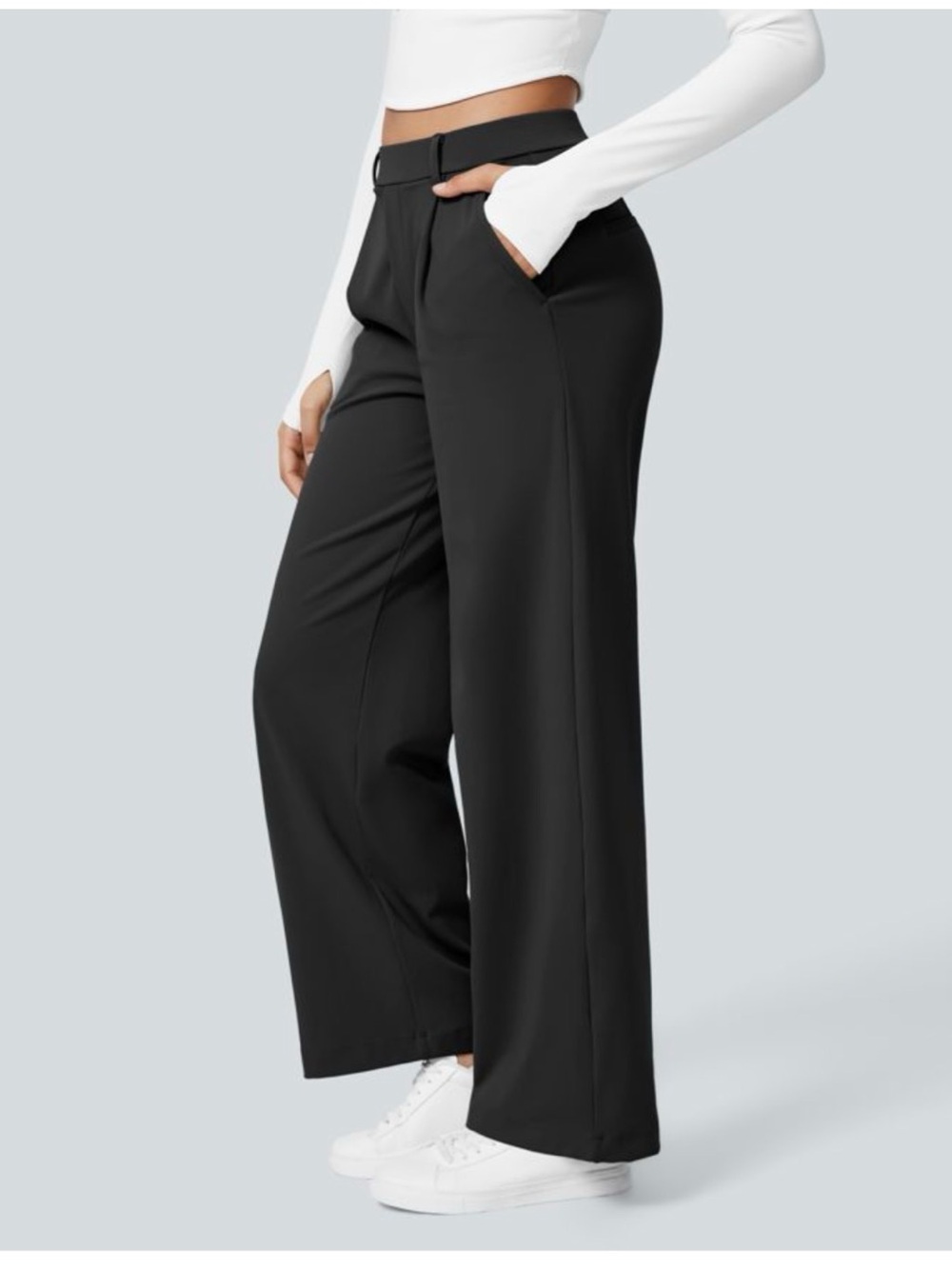 Halara Flex™ DayStretch High Waisted Pocket Straight Leg Work Pants XLP NWT